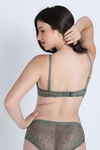 Zivame Dreamcatcher Padded Regular Wired 3/4th Coverage Lace Bra - Four Leaf clover — thumbnail 3